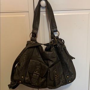 Large Dark Gray Slouchy Boho Purse